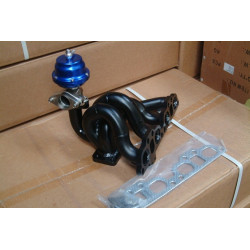 SR20DET LOW MOUNT T25 / T28 MILD STEEL MANIFOLD WITH WASTEGATE PORT!