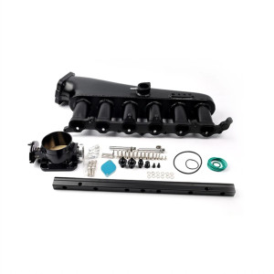 Toyota 2JZ/2JZGTE Billet Intake Plenum Kit – CNC Manifold + 90mm TB (Black)