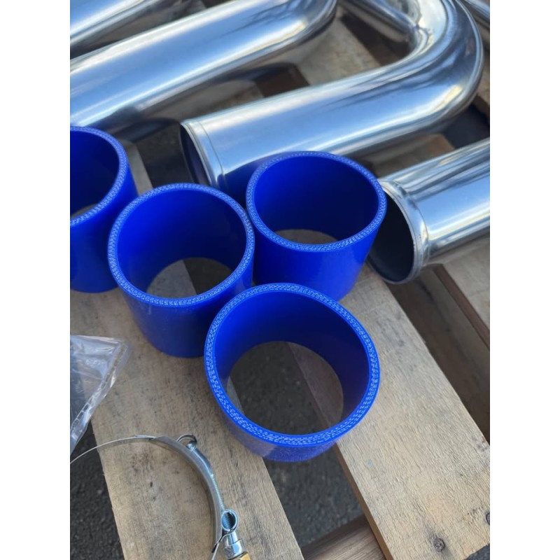 Universal Intercooler Piping Kit – 2.5" | 4-Layer Silicone Hoses | T-Bolt Clamps Included