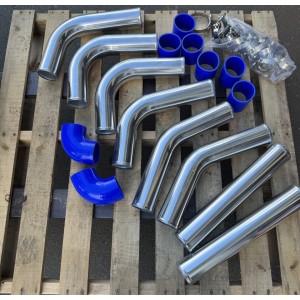 Universal Intercooler Piping Kit – 2.5" | 4-Layer Silicone Hoses | T-Bolt Clamps Included