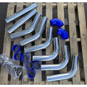 Universal Intercooler Piping Kit – 2.5" | 4-Layer Silicone Hoses | T-Bolt Clamps Included